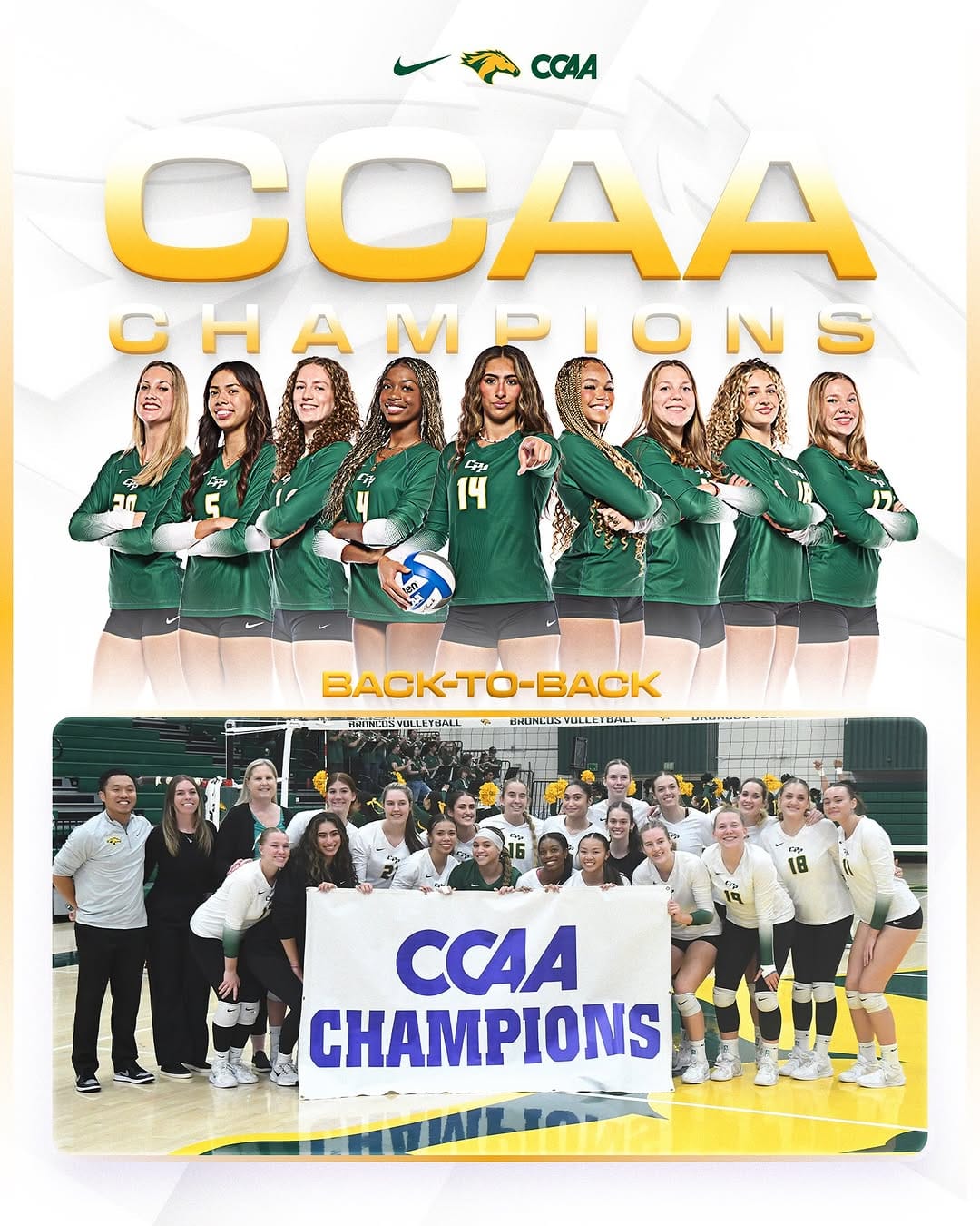 Post 10 by Cal Poly Pomona Volleyball on Instagram (image)
