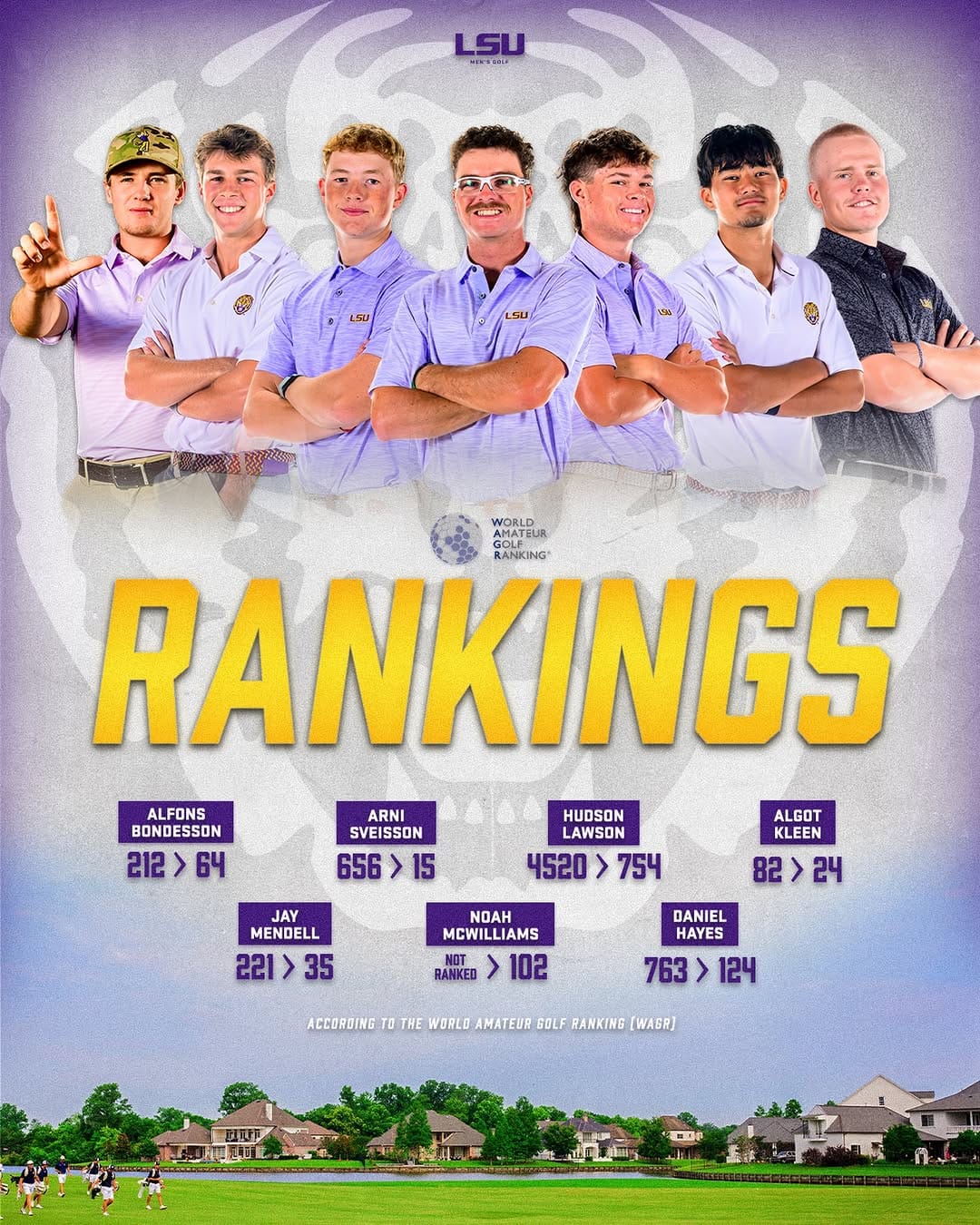Post 5 by LSU Men's Golf Team on Instagram (image)