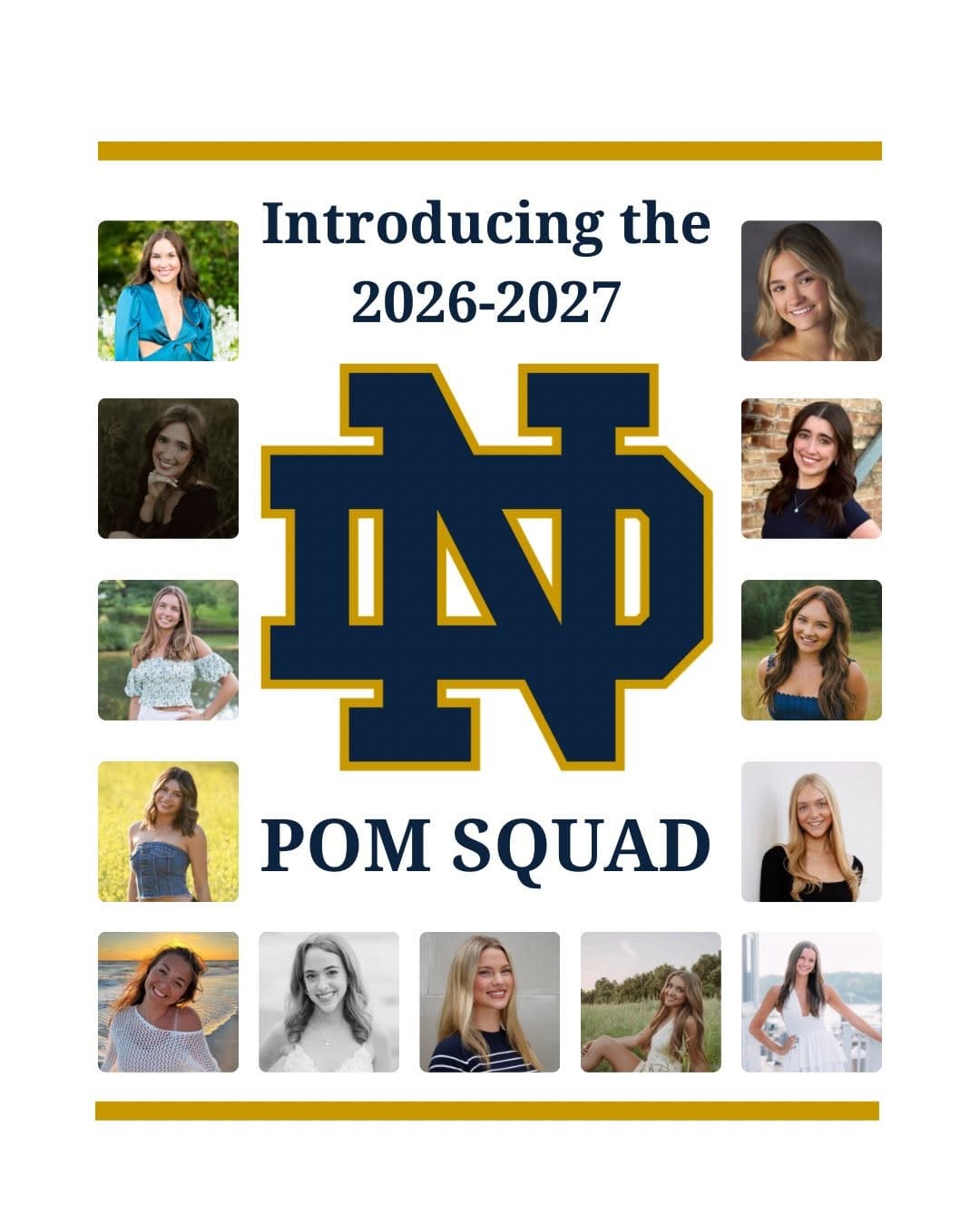 Post 10 by Notre Dame Pom Squad on Instagram (carousel)