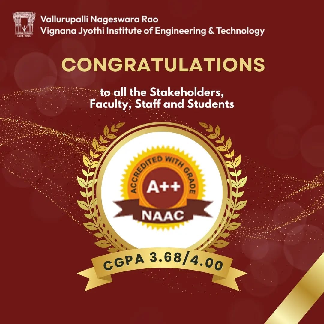 Post 10 by VNR Vignana Jyothi Institute of Engineering & Technology on Instagram (image)