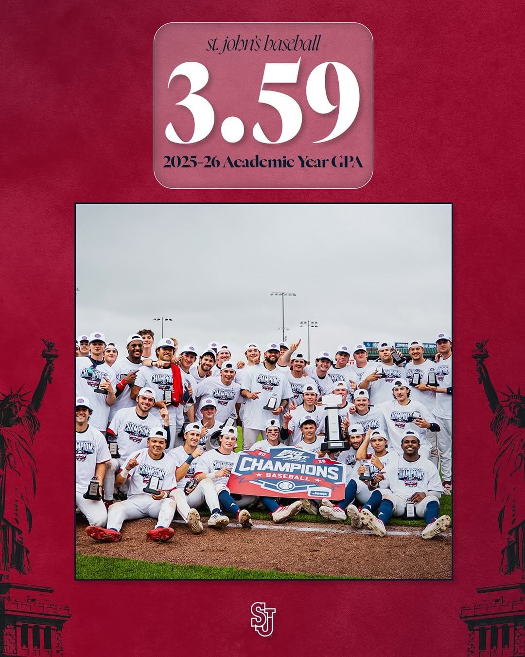 Post 6 by St. John's Baseball on Instagram (image)