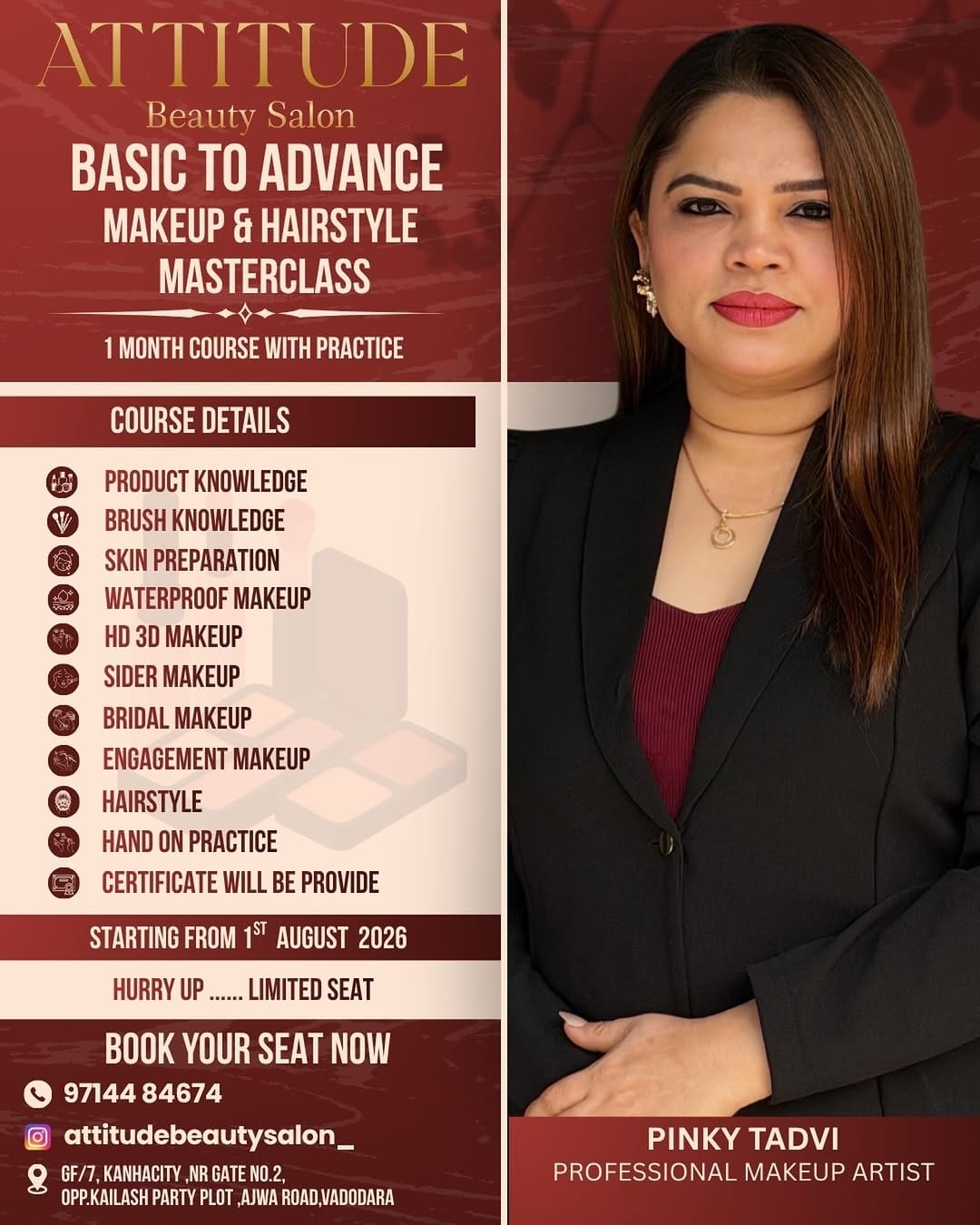 Post 4 by BRIDAL MAKEUP ARTIST VADODARA | HAIRSTYLIST on Instagram (image)