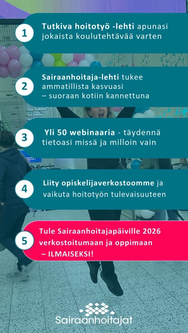 Post 10 by Sairaanhoitajat on Instagram (video)