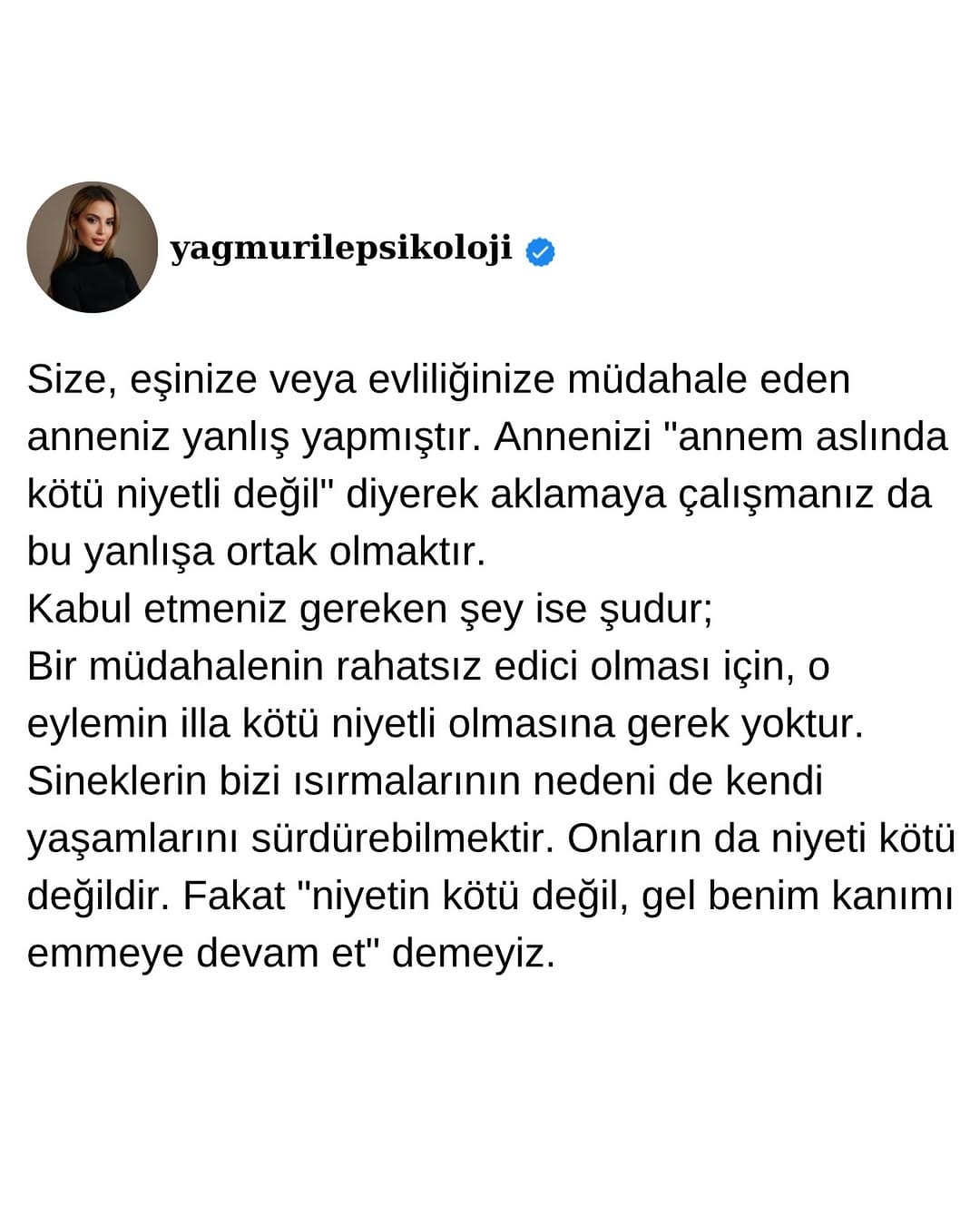 Post 1 by Psikolog Yağmur Kileci Ertürk on Instagram (image)