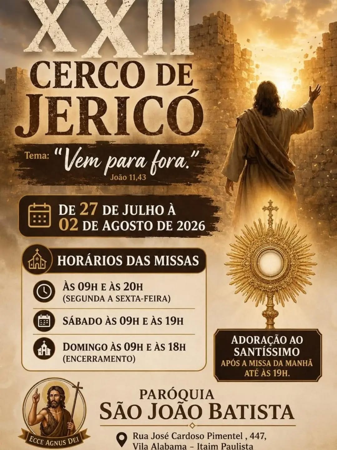 Post 2 by Paróquia São João Batista de Itaim Paulista on Instagram (image)