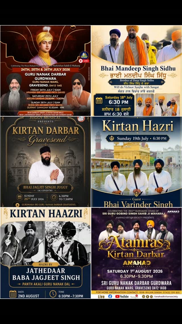 Post 5 by Guru Nanak Darbar Gurdwara on Instagram (video)