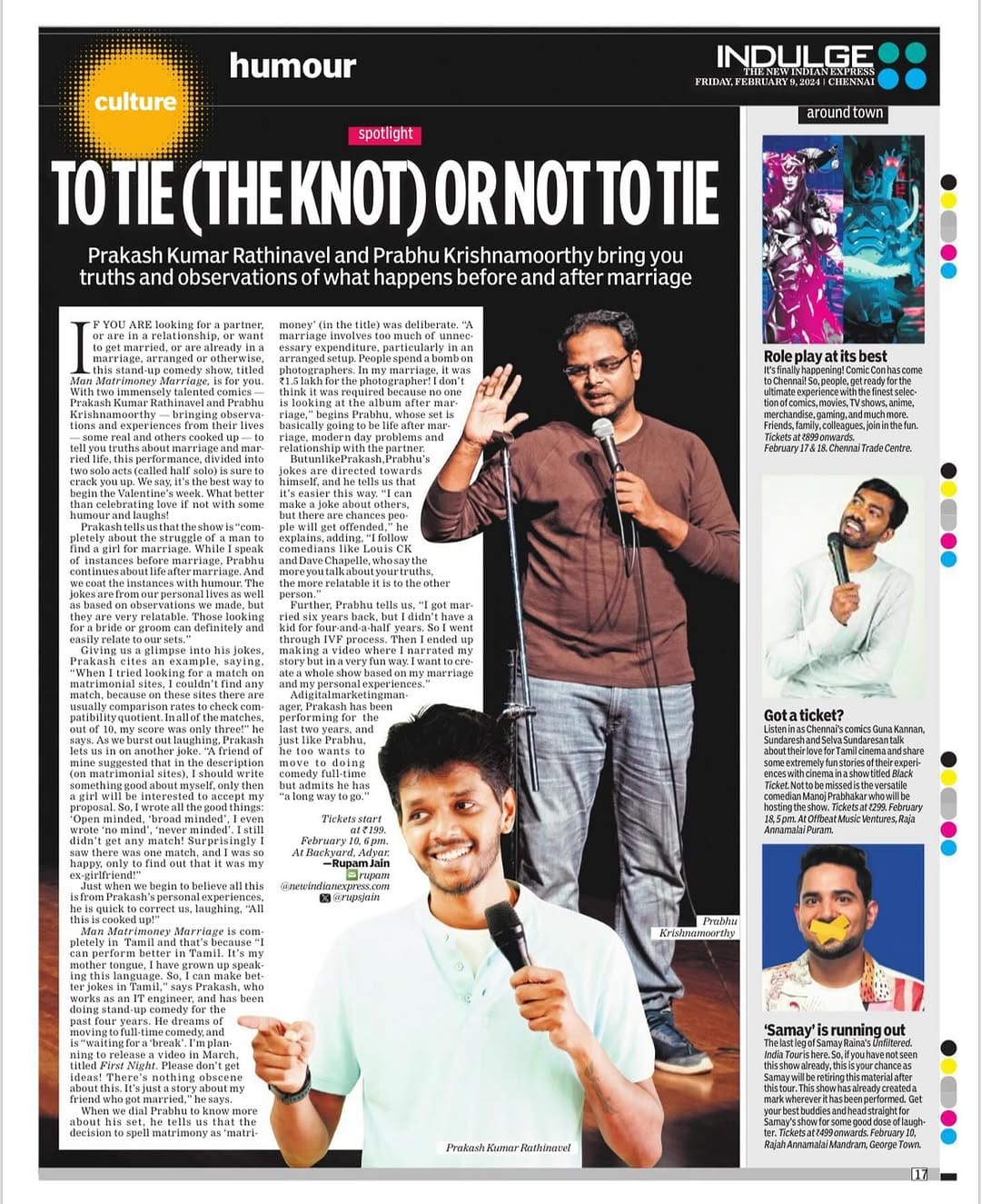 Post 9 by Prabhu Krishnamoorthy | Standup Comedian on Instagram (image)
