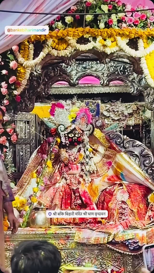 Post 6 by BANKE BIHARI  MANDIR VRINDAVAN on Instagram (video)
