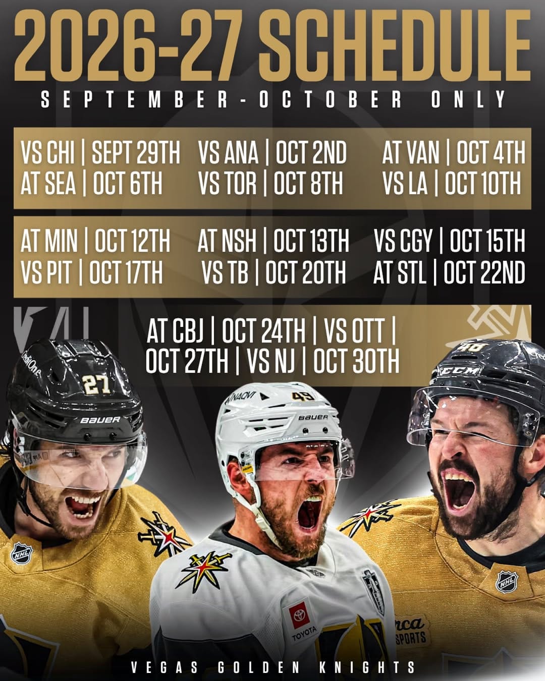Post 2 by 🏆- Golden Knights FP | 13 🤍 on Instagram (image)