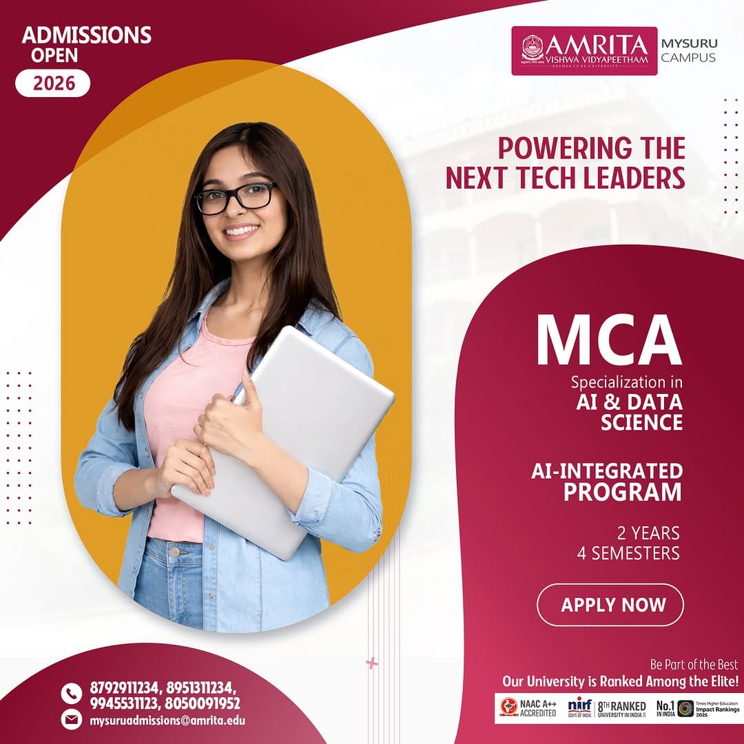 Post 10 by Amrita Mysuru Campus on Instagram (image)