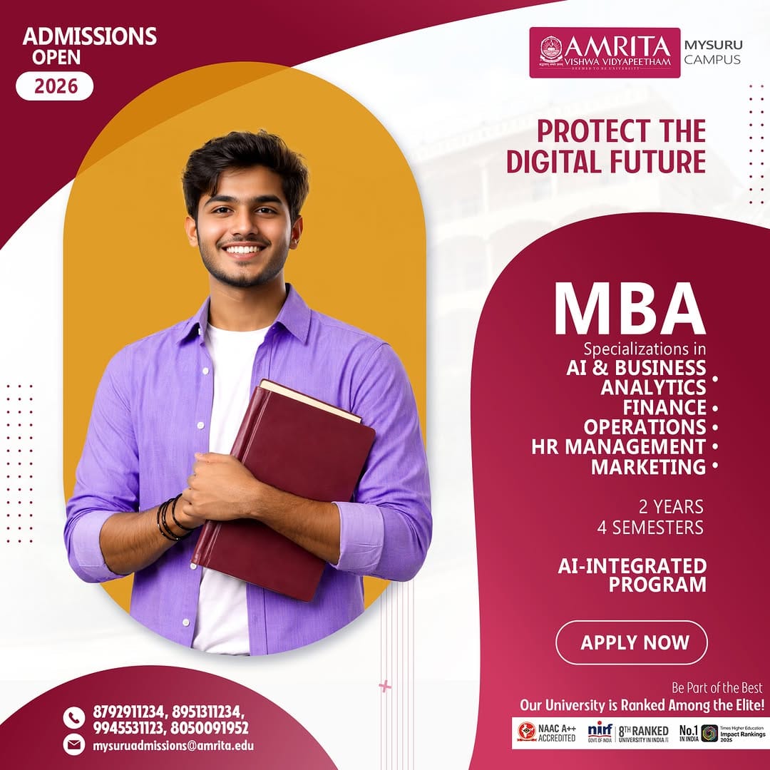 Post 9 by Amrita Mysuru Campus on Instagram (image)