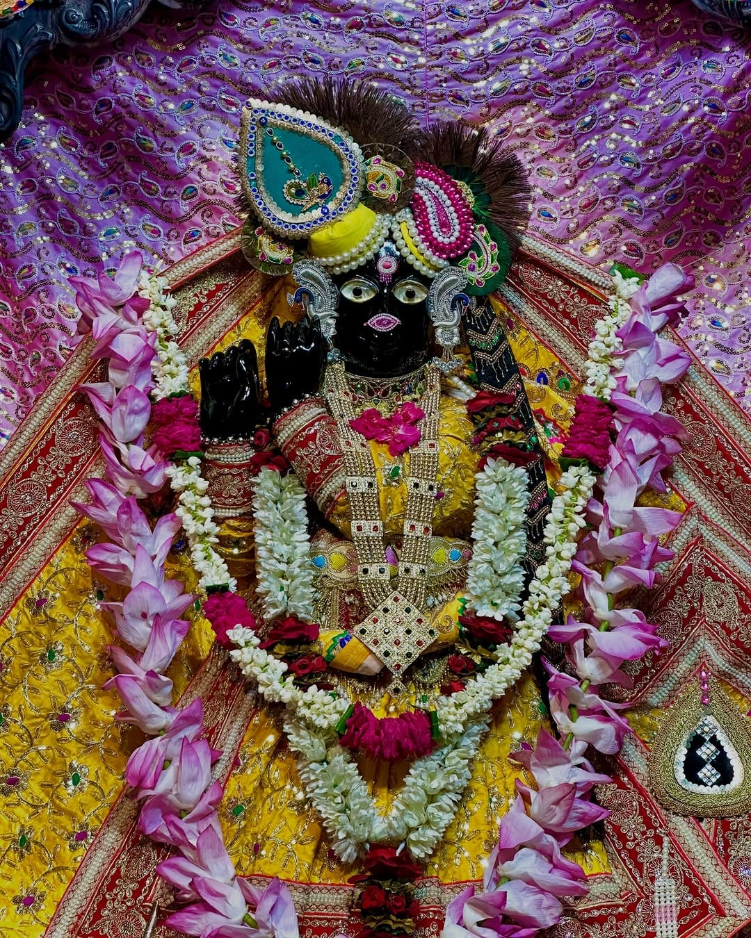 Post 5 by Thakur Shri Radha Sneh Bihari Ji Mandir on Instagram (carousel)