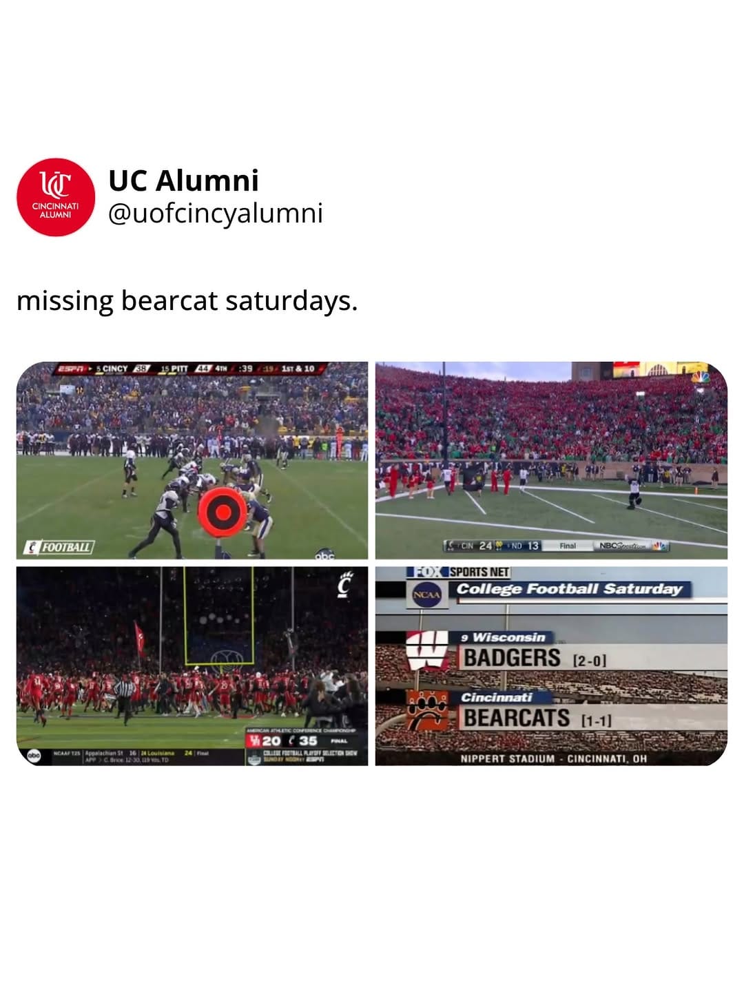 Post 6 by UC Alumni Association on Instagram (image)