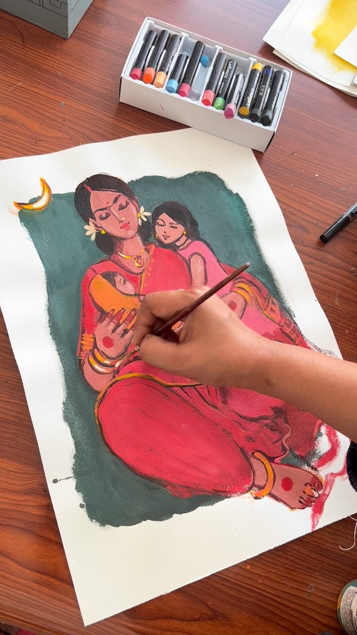 Post 5 by Mona Biswarupa |Artist on Instagram (video)