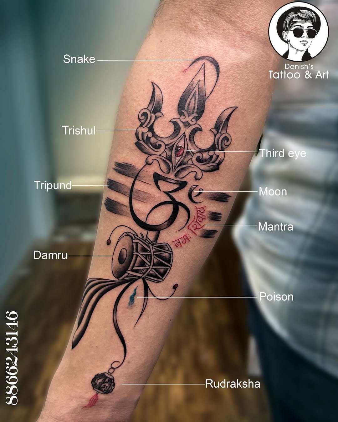 Post 9 by Denish tattoo/ Tattoo artist on Instagram (image)
