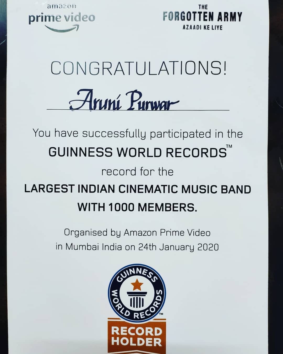 Post 10 by Aruni Purwar - Banker to Musician to Dance Teacher!! on Instagram (image)