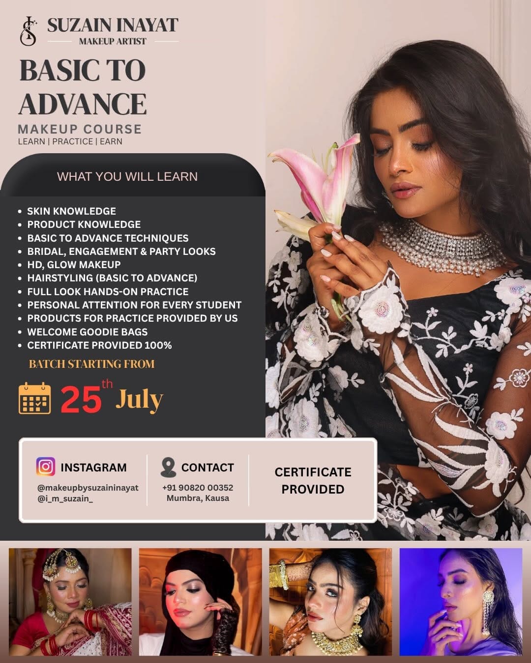 Post 3 by BRIDAL MAKEUP ARTIST | SUZAIN INAYAT SHAIKH on Instagram (image)