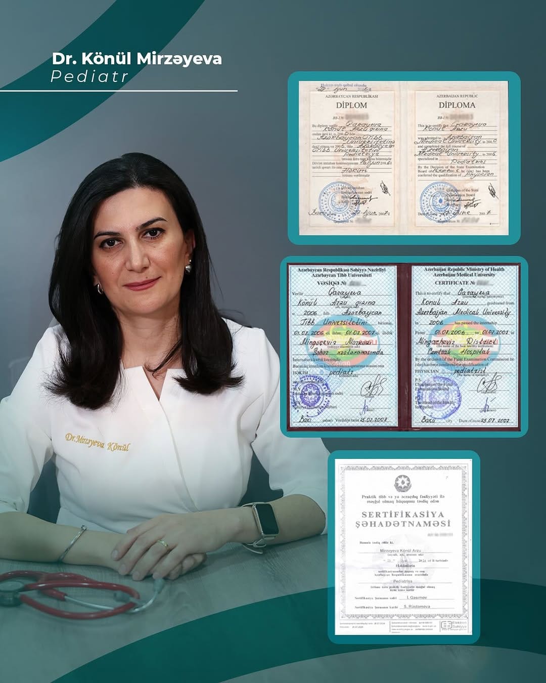 Post 10 by DR. Könül Mirzəyeva | Pediatr on Instagram (image)