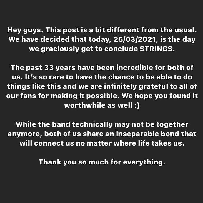 Post 1 by Strings on Instagram (image)