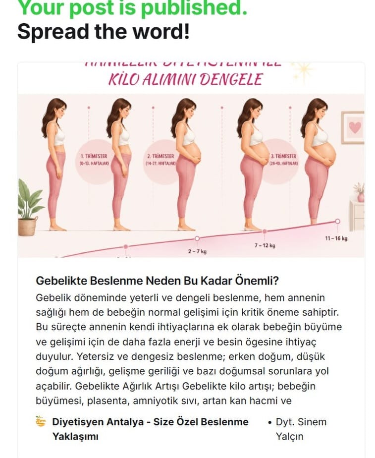 Post 2 by Sinem Yalçın | Hamile Diyetisyeni | Pregnancy Dietitian on Instagram (image)