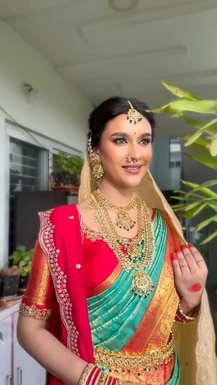 Post 2 by Hyderabad makeup artist on Instagram (video)