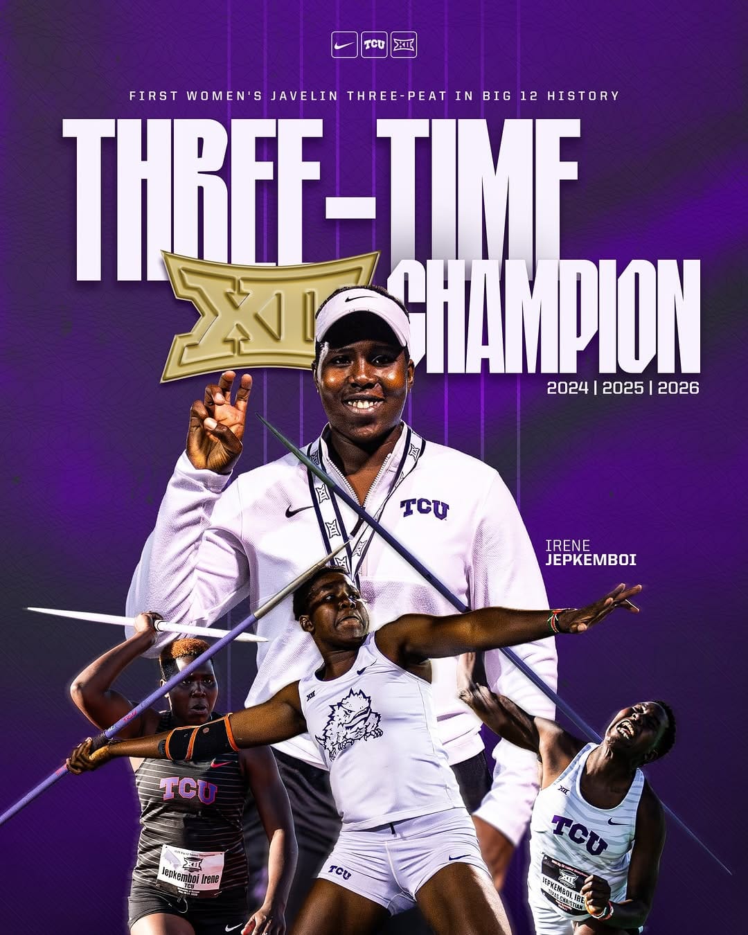 Post 10 by TCU Track & Field/XC on Instagram (carousel)