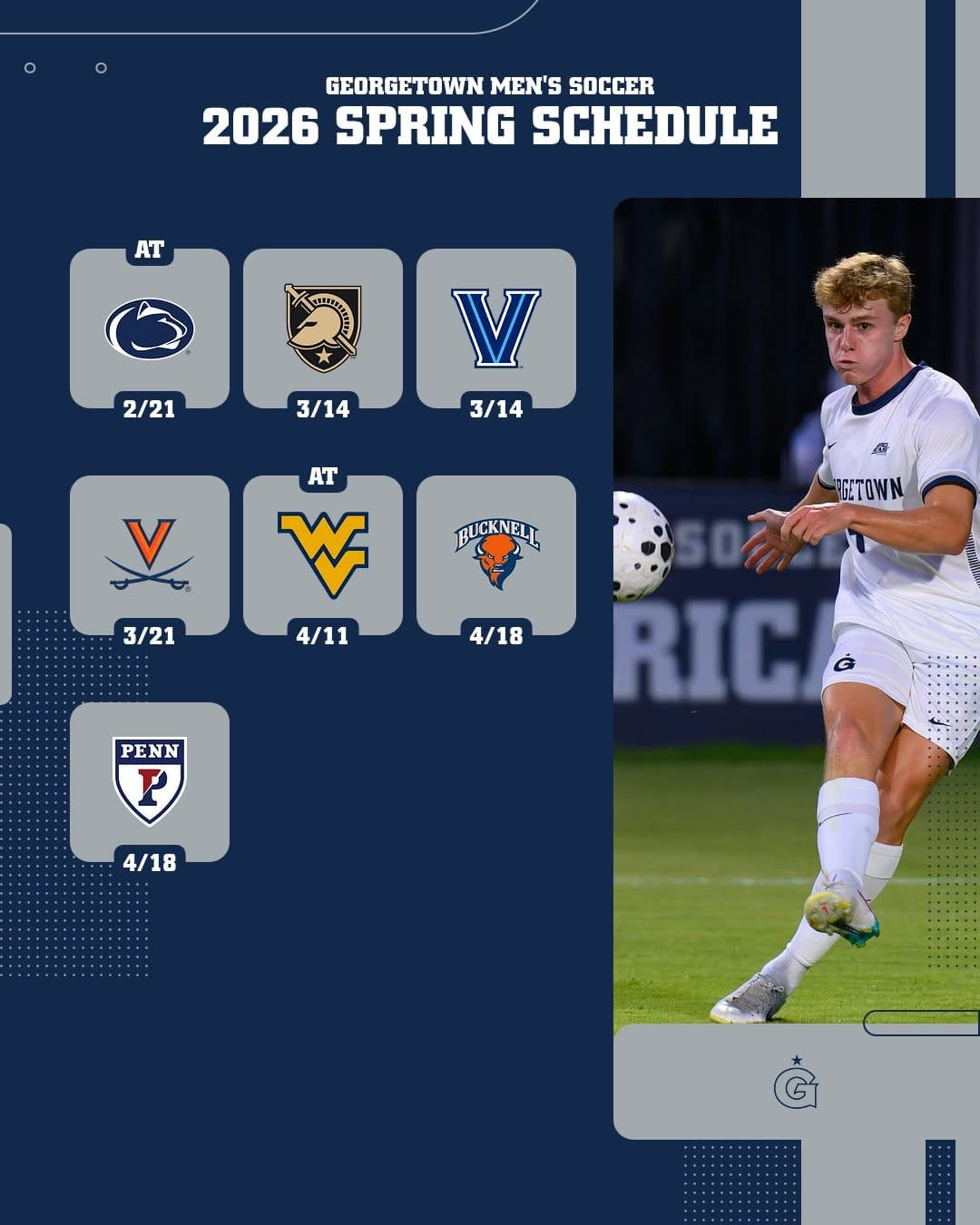 Post 10 by Georgetown Men’s Soccer on Instagram (image)