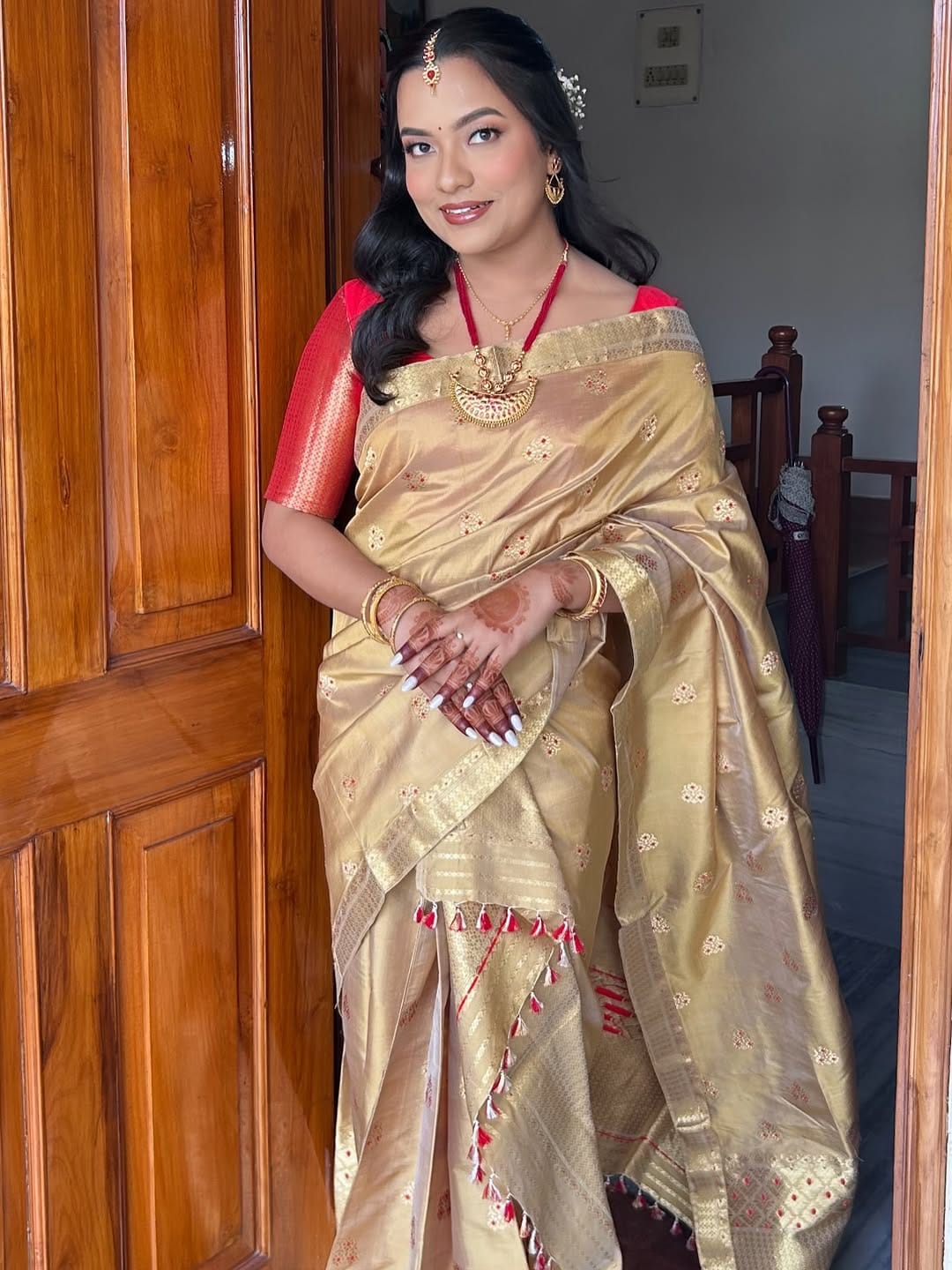Post 6 by Afreen Hussain | Bridal Makeup Artist | Guwahati on Instagram (carousel)