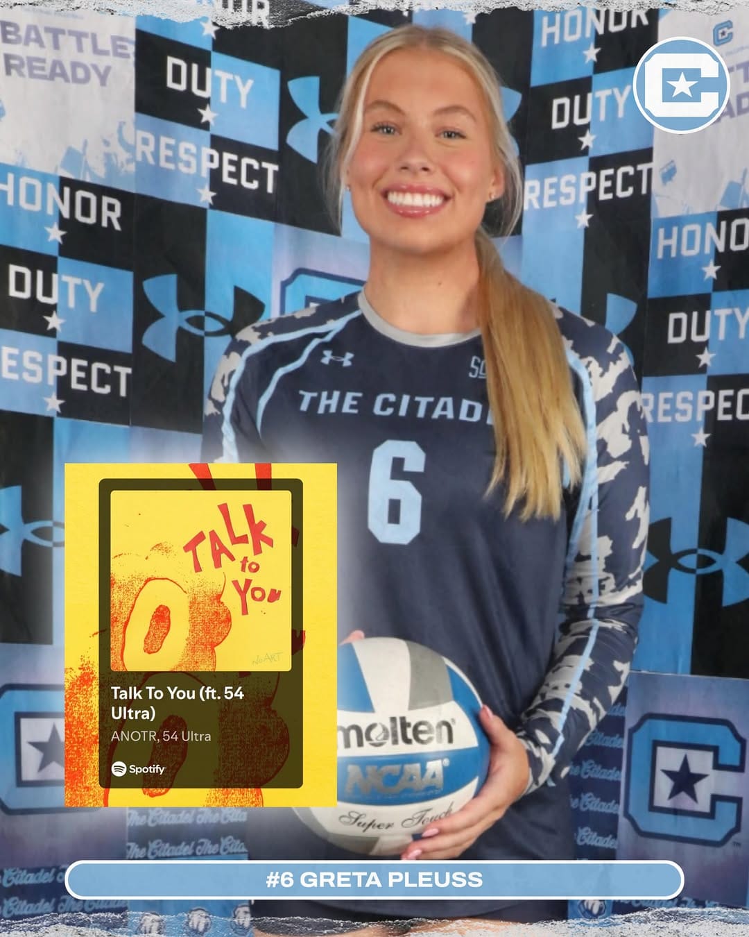 Post 5 by Citadel Volleyball on Instagram (image)