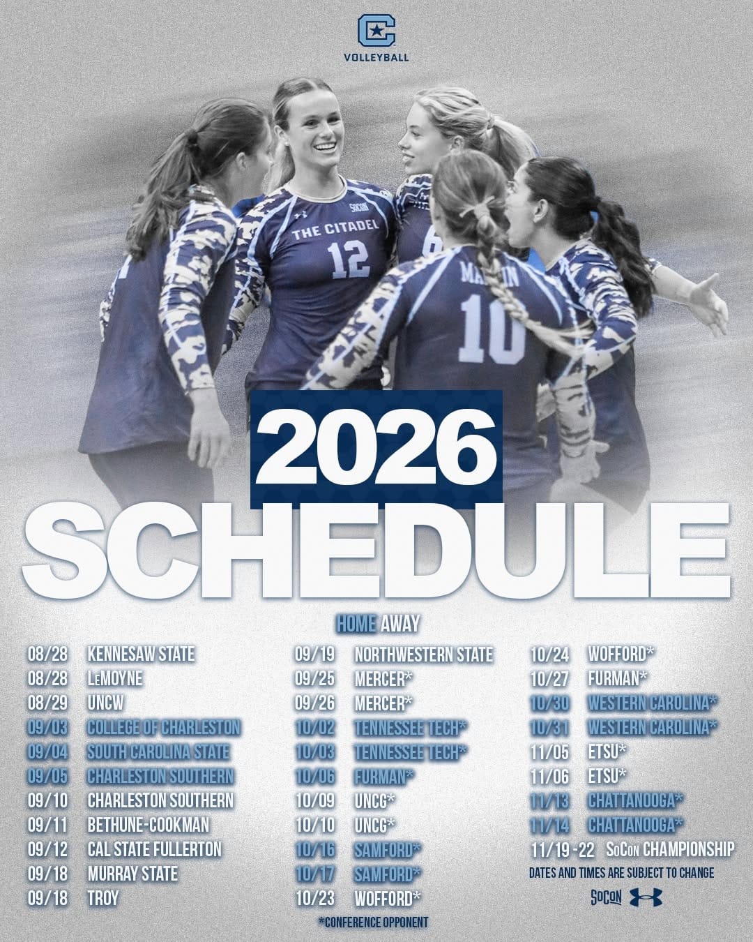 Post 8 by Citadel Volleyball on Instagram (image)