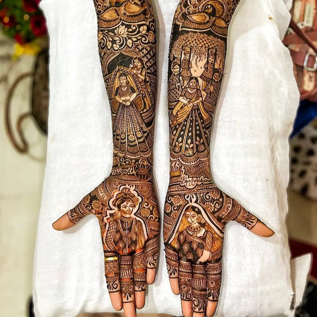 Post 10 by Neha Mehendi Designer | Udaipur 🧿 on Instagram (carousel)