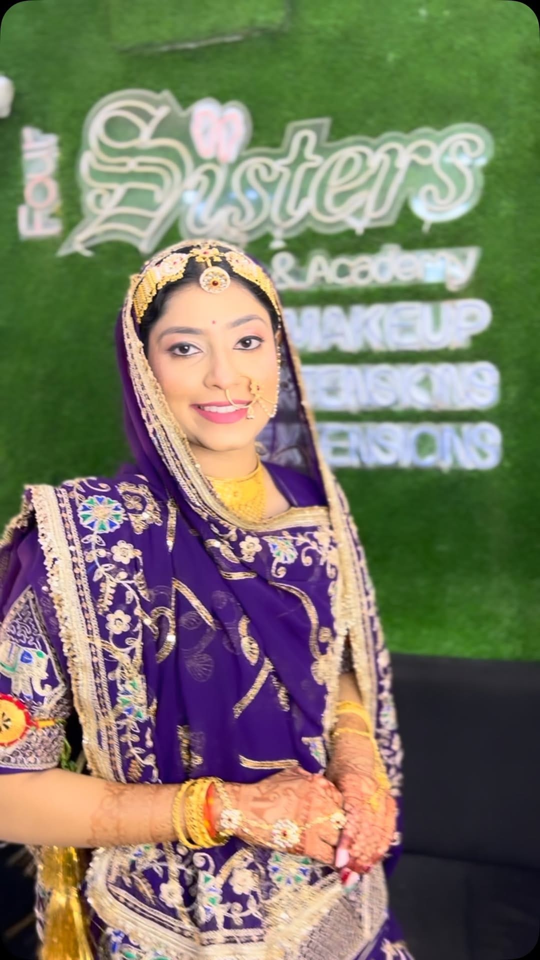 Post 5 by Four Sisters Makeup studio by Nandini sahu on Instagram (video)