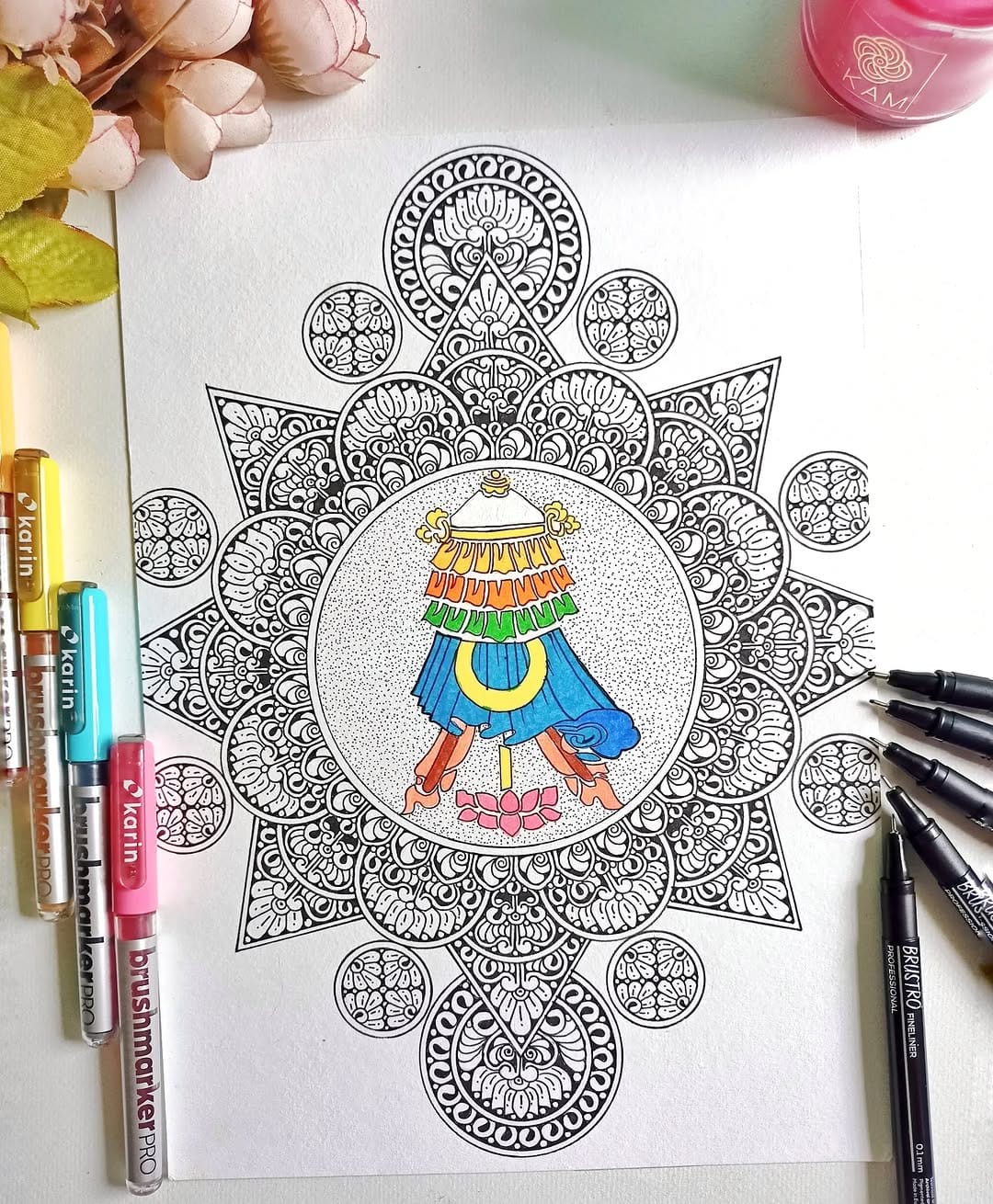 Post 1 by Alekhya | Mandala Artist on Instagram (image)