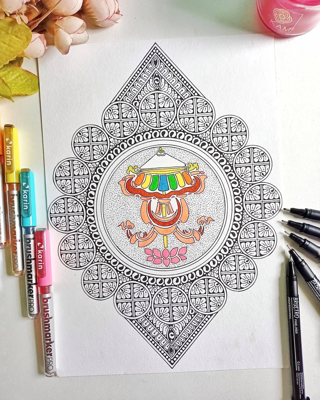 Post 3 by Alekhya | Mandala Artist on Instagram (image)