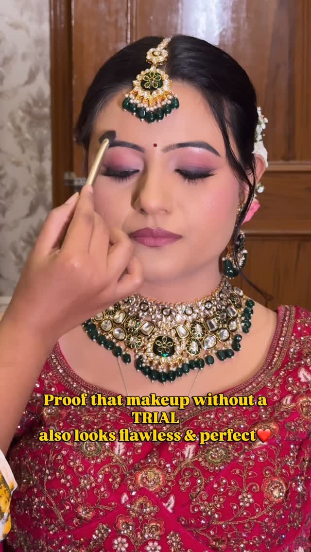Post 4 by Gunjita Dewat || Ajmer,Pushkar,Jaipur Bridal makeup artist on Instagram (video)