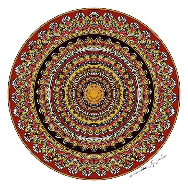 Post 10 by Athira Sasi | Mandala Artist on Instagram (image)