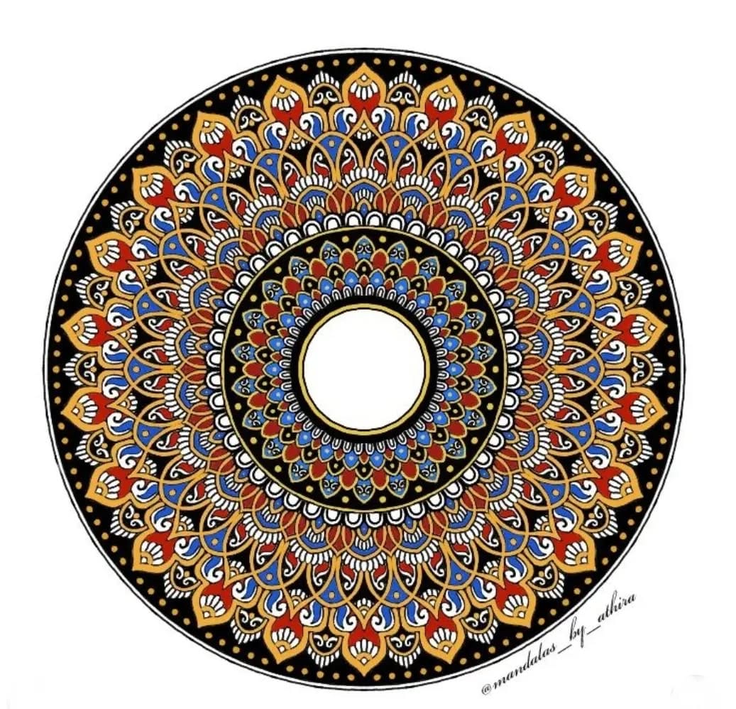 Post 2 by Athira Sasi | Mandala Artist on Instagram (image)