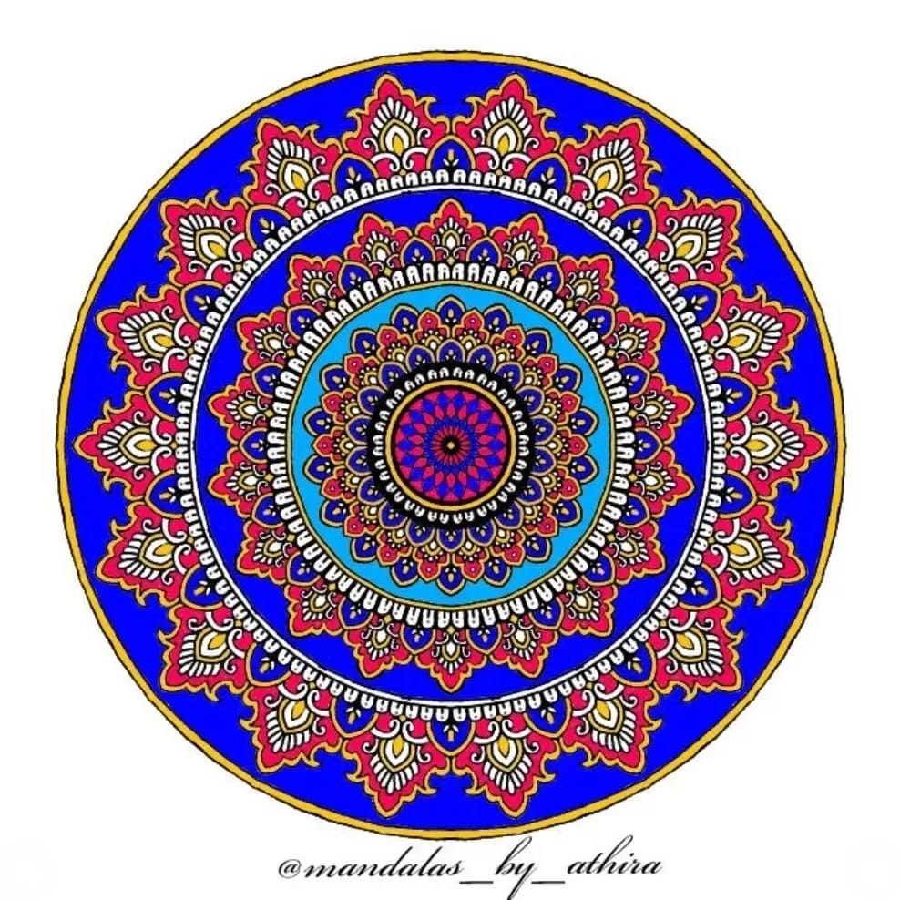 Post 1 by Athira Sasi | Mandala Artist on Instagram (image)