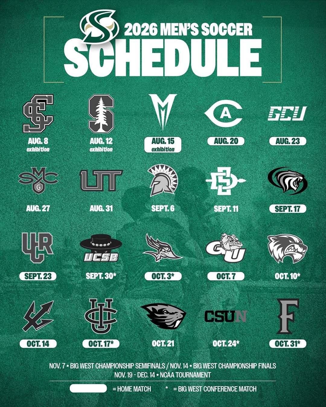 Post 6 by Sacramento State Men's Soccer on Instagram (image)