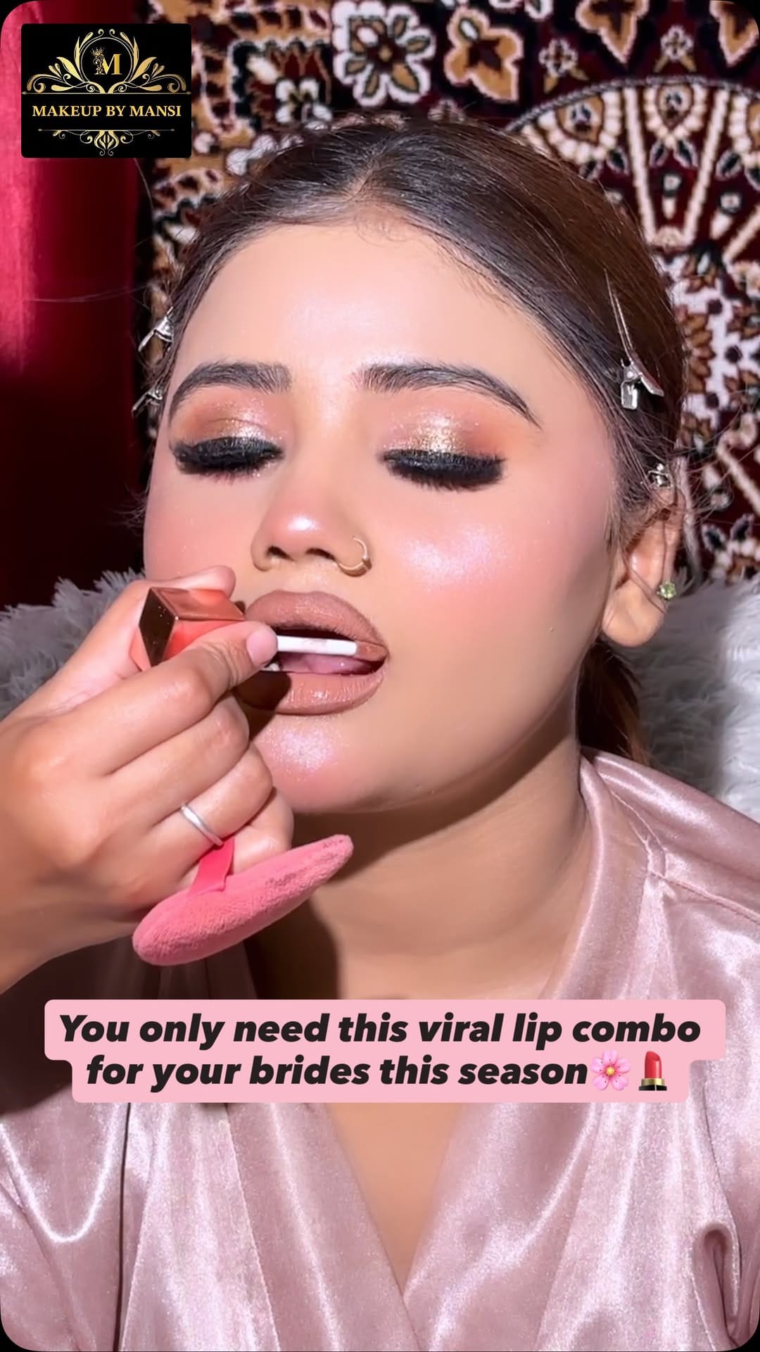 Post 7 by MANSI | PROFESSIONAL MAKEUP AND HAIR ARTIST on Instagram (video)