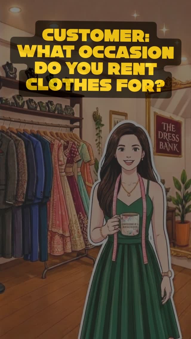 Post 3 by TheDressBank-Rent Lehengas|Gowns|Suits in Bangalore on Instagram (video)
