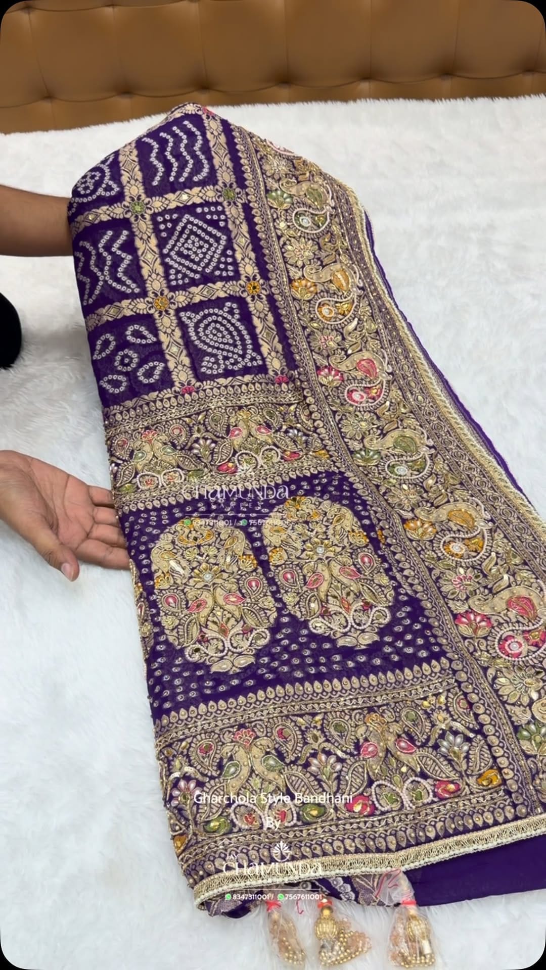 Post 7 by JAY CHAMUNDA SAREES ( Vaghela Jayesh Dineshbhai ) on Instagram (video)