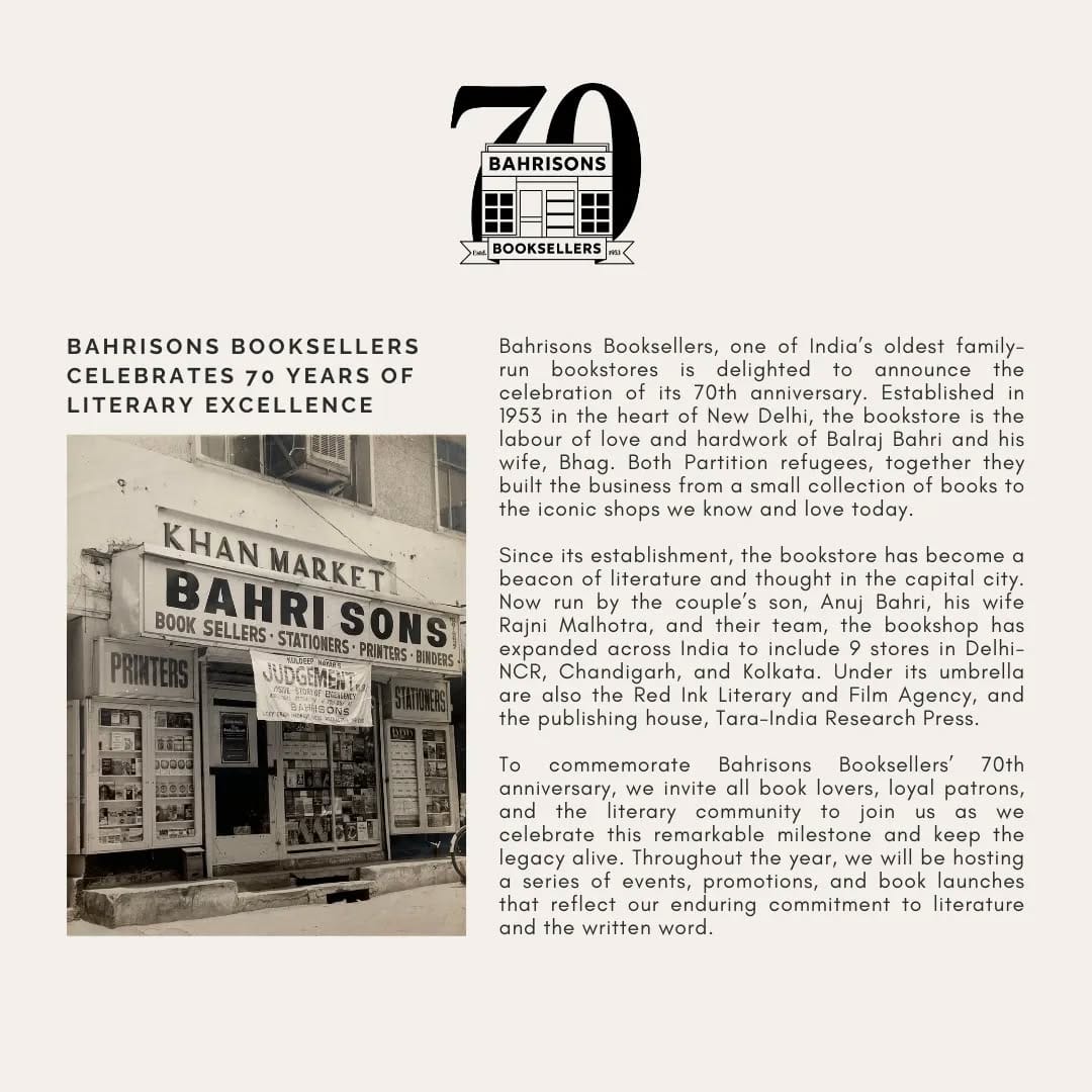 Post 10 by Bahrisons Booksellers Kolkata on Instagram (image)