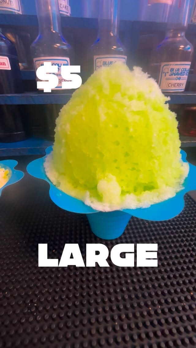 Post 6 by Blue Collar Shaved Ice on Instagram (video)