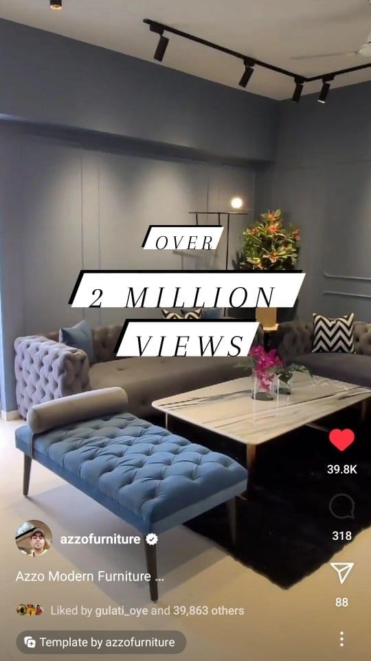 Post 10 by Azzo Furniture - Nitish Gulati on Instagram (video)
