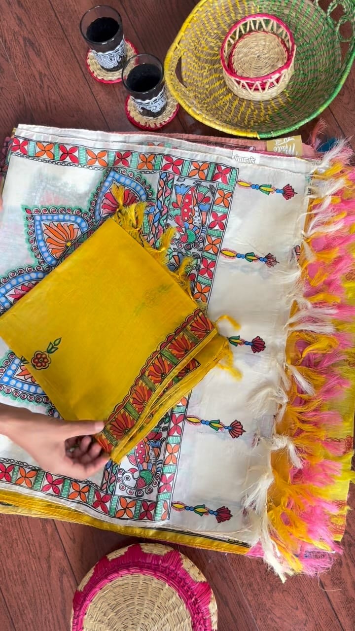 Post 2 by Geetanjali | Authentic Madhubani Handpainted on Instagram (video)