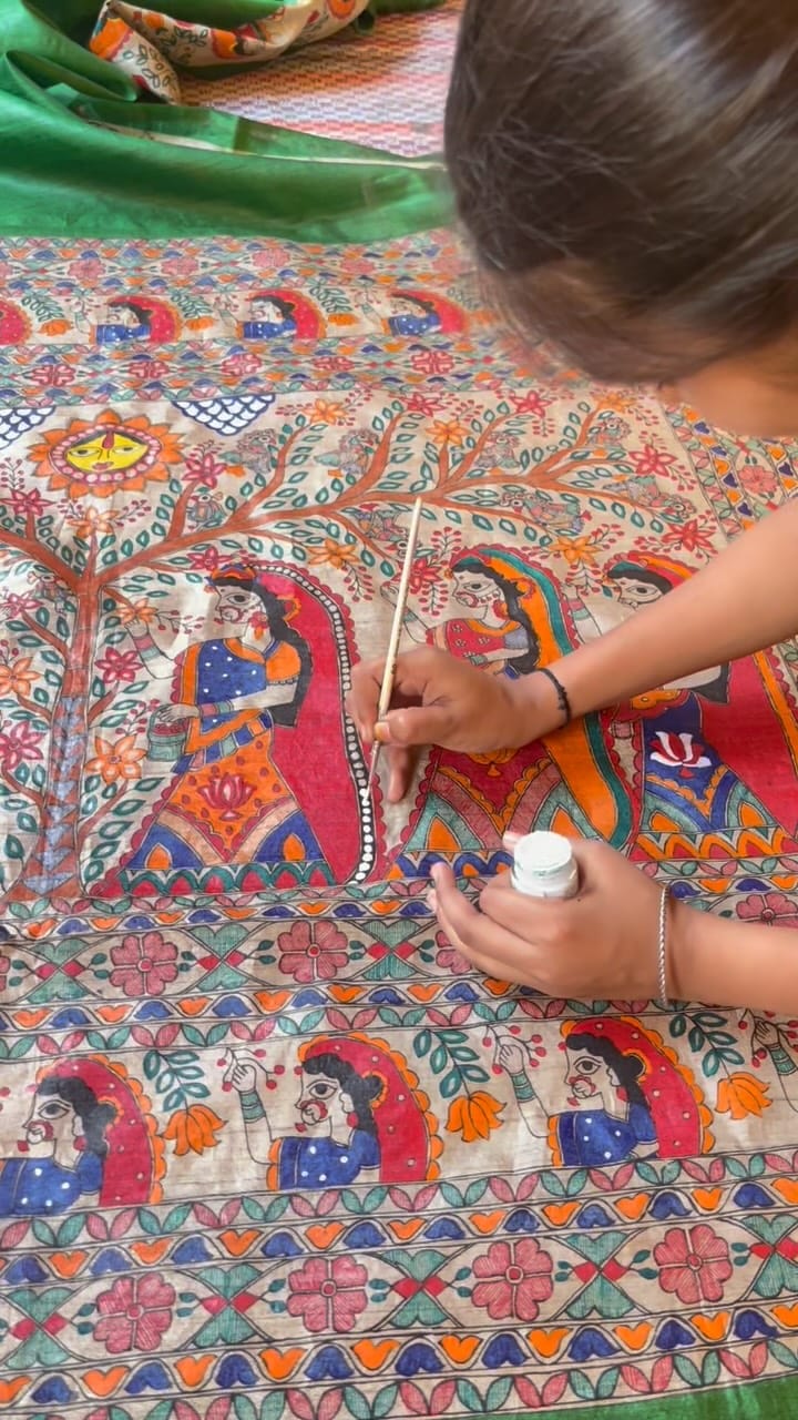 Post 5 by Geetanjali | Authentic Madhubani Handpainted on Instagram (video)