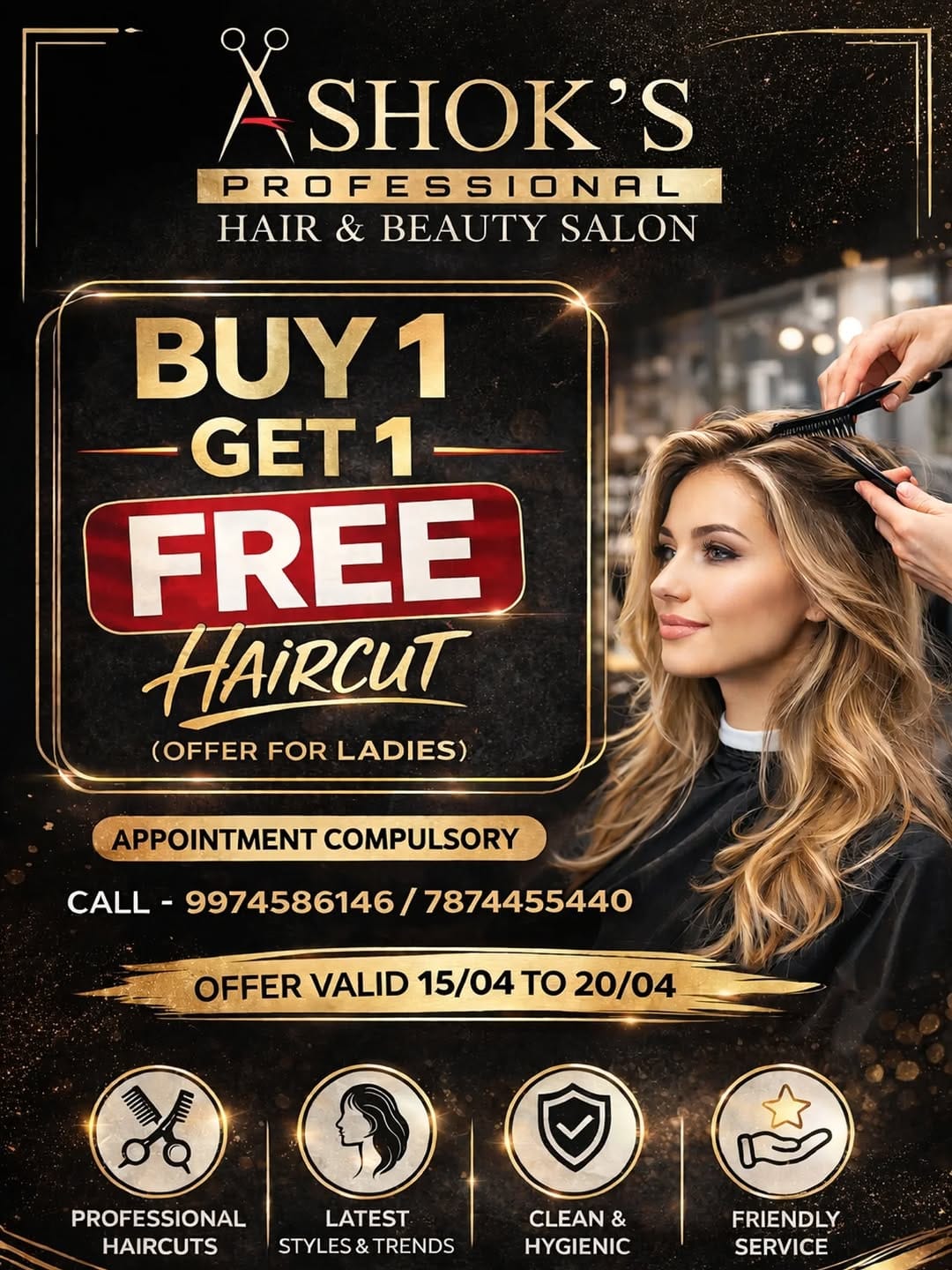 Post 3 by ASHOK’S HAIR & BEAUTY SALON🎖 on Instagram (image)