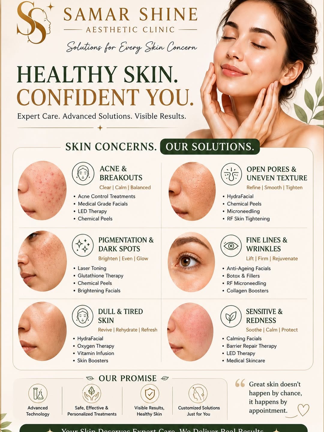 Post 1 by Samar shine beauty Salon & Aesthetic clinic for skin and laser on Instagram (image)
