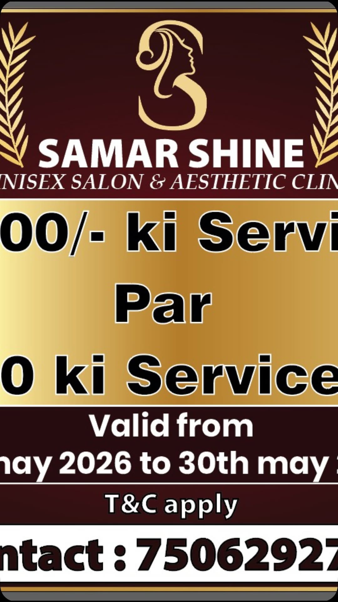 Post 8 by Samar shine beauty Salon & Aesthetic clinic for skin and laser on Instagram (video)